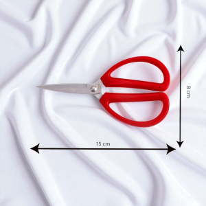 กรรไกร กรรไกรอเนกประสงค์ สแตนเลส ด้ามพลาสติกสีแดง พร้อมส่งจากไทย