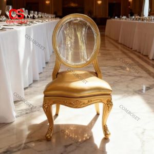Ghế Tiệc Cưới Luxury Lưng Tròn Trong Suốt Dáng Quý Tộc