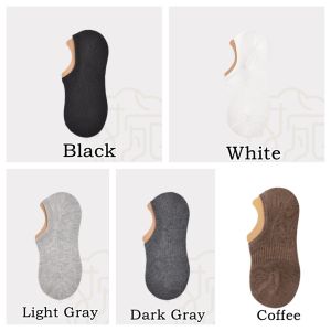 10 Pairs Socks Ankle Socks Summer Thin Invisible Foot Socks For Women Cotton Non-Slip Short Socks White Plain Socks