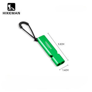 High-frequency Dual-barrel Whistle for Outdoor Camping and Mountaineering Made of Aluminum Alloy for Emergency Rescue.