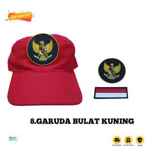 TOPI KOMANDO MERAH VELCRO 17an Agustusan Kemerdekaan NKRI Bisa Dicopot Pasang BKS