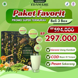Ferswit Susu Edamame Jepang Premium  200gr 3 Box  / Bantu Atasi Asam Urat Masalah Tulang dan Sendi Kolesterol