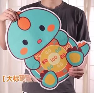 Đồ chơi bắn bóng dính hình Khủng Long ( kèm bảng phi tiêu và bóng)
