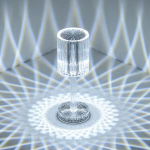 Smart Crystal Table Lamps Rechargeable Bedside Lamp Diamond LED Night Lights Touch Remote Lamp Home Decor Lighting Device