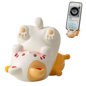 CHUAN Lying Cat Shape Phone Holder Resin Mini Phone Stand Creative Portable Glasses Storage Holder Home Decor