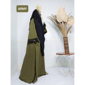 Baju lebaran Abaya Basic Arain Jumbo Elegan