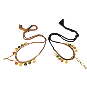 Tây Tạng Mặt dây chuyền tay cọ xát dây thừng bện bằng vải bông neckchain 5 cách Thần Tài Phụ Kiện Vòng cổ xương quai xanh