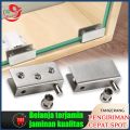 2pcs Engsel Kaca Jepit Stainless Steel M / Pivot Pintu Kaca. 