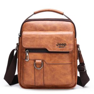 JEEP BULUO Luxury Brand Men Messenger Bags Crossbody Business Casual Handbag Large Capacity