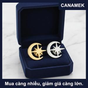 【CANAMEK】 Thép Không Gỉ Phụ Nữ Cô Gái Trâm Mặt Trời Mặt Trăng Sao Huy Hiệu Pin Thanh Lịch Và Bền Thời Trang Phụ Kiện Cho Văn Phòng Hàng Ngày Mặc