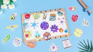 300 Pcs Natural Sciences Stickers Physics Chemistry Biology Experiment Vinyl Stickers Science Laboratory Decals Waterproof Decals for Laptop Water Bottle Notebook Bicycle Skateboard Decor