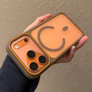 Matte for Magsafe Translucent Case for iPhone 17 16 15 Pro Max 14 Plus 11 12 13 Air Magnetic Double Color Contrast Hard Cover