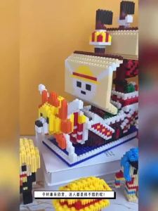 【DUZ】 Luffy Toys Cute Block Mini Anime Character Building Block Childrens Education Game