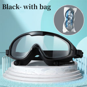 【With Box】Adult Anti Fog Swimming Goggles Waterproof Glass UV protection Arena Swimming Pool Glasses With Earplugs Adjustable Glasses For Kids Adult Men Women