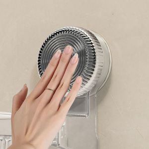 MICANGP ความจุขนาดใหญ่ ชั้นวางในห้องน้ำแบบดูด ติดผนัง ประหยัดพื้นที่ ที่จัดระเบียบห้องอาบน้ำ ทนทาน พร้อมชั้นวางผ้าเช็ดตัวและตะขอ ชั้นวางของในห้องน้ำ สำหรับบ้าน