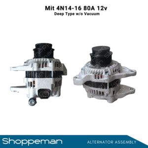 Mitsubishi 4N14 4N15 4N16 Alternator Assembly 80A 12V Deep type w/o vacuum KHYBRID