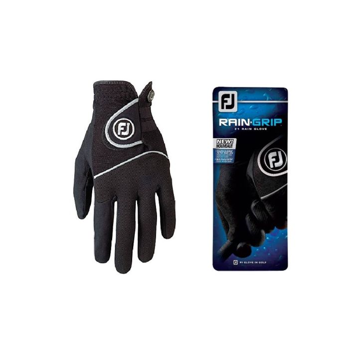 Footjoy RainGrip Guanti Da Golf Da Uomo (Nero) – Presa Sicura Sul Bagnato