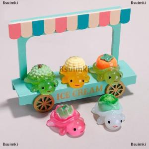 [COD] Bsuimki 10pcs Landscaping Resin Crafts Glowing Turtle Garden Fish Tank Miniatures Ornaments Mini Luminous Fruit Turtle Home Decoration