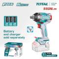 TOTAL Tools Cordless Impact Wrench (P20S / 20V / 550Nm / Brushless) TIWLI20551 / TIWLI2055. 