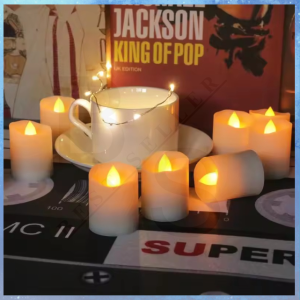 Electronic Candle Design Carved Design (Random style）