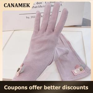 【 CANAMEK 】 Women Sunscreen Gloves Summer Sun Protection Gloves Non-slip Touch Screen Gloves Cycling Driving Mittens Thin Anti-UV Gloves