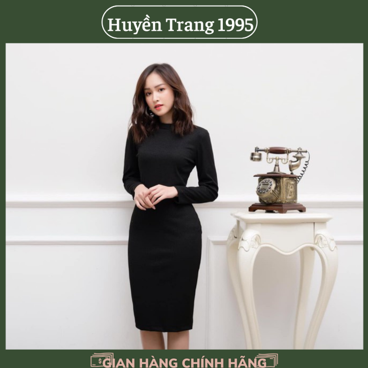 Váy body dệt kim len nữ dáng ôm tay ngắn cổ tròn đen trắng hàng Quảng Châu  thiết kế trẻ trung - Chân váy | ThờiTrangNữ.vn