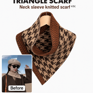 Fashion Wool Pullover Neck Tricot Small Scarf Womens Triangular Binder Winter Warm All-Matching K-Style Knitting Scarf