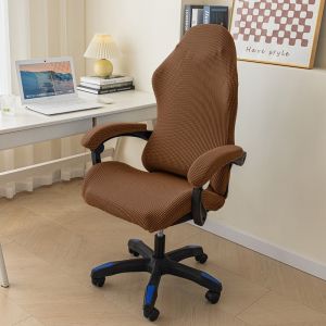 PLLEWY Stretchy Gaming Chair Covers Thicken Breathable Slipcovers Simple Dust-proof Seat Protect Cover for Office Home