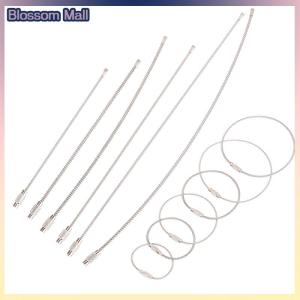 [Blossom] 20pcs dây dây móc chìa khóa dây thép không gỉ Keychain Carabiner cáp vòng chìa khóa