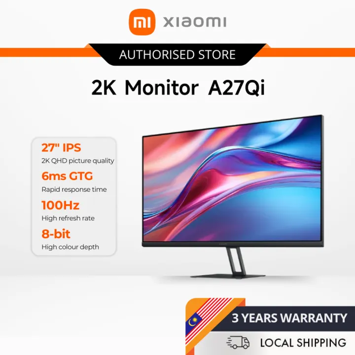 Xiaomi 2K Monitor A27Qi - 2K QHD picture quality | 100Hz High refresh Rate | 6ms GTG | IPS hard screen LCD