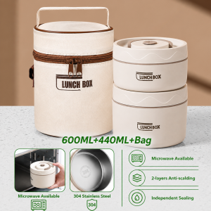 Stainles Steel Insulated lunch Box For Adult Kids Thermal Baunan Bento Lunch Box With Bag Microwaveable