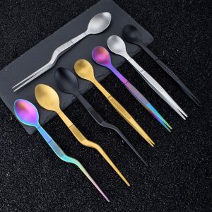 YESMILE Portable Sauce Spoon Multi-functional 2in1 Design Food Tweezers High Quality Stainless Steel Metal Spoon Chopstick Kitchen Utensil