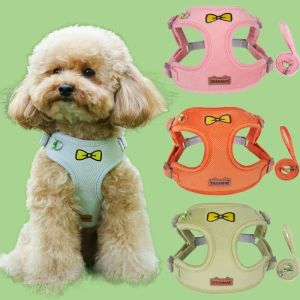 ER52858 Reflective Dog Harness Leash Safety Adjustable Pet Chest Strap Chihuahua Walking Dog Harness Vest Outdoor