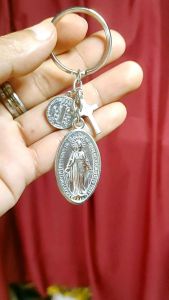 Medallia Milagrosa with St. Benedict Silver Medals for Protection Against Evil Holders