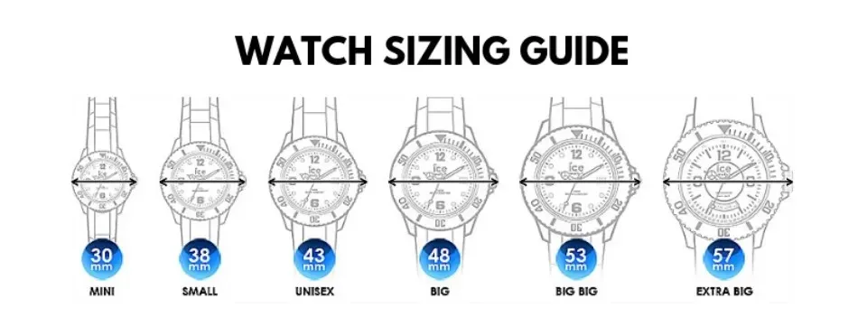 Fossil watch size guide hot sale