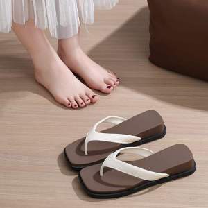 [Free Shipping] WomenS Summer New Style Wedge Flip-Flops For Outdoor Wear Fashionable With Skirts Thick-Soled Non-Slip Suitable For Beach And Seaside
