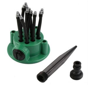 Irigasi Air Taman Sprinkler 12 Head Alat Penyiram Tanaman Otomatis Adjustable 360 Derajat