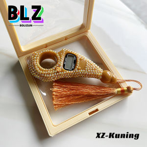 BOLIZUN Tasbih Digital Swarovski dengan bulir dan lampu LED Manik-Manik Premium