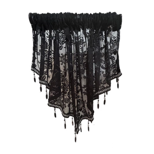 Without Drilling Lace Sheer Curtain Blackouts Fabric Assembled Rod Pocket Designs Home Office Interior Decoration