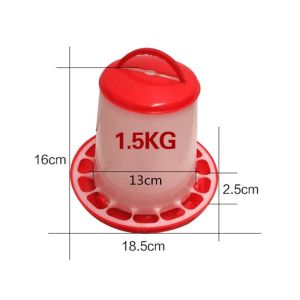 Automatic Chicken Feeder Bucket Rooster Hen Feeding Device Farm Animal Poultry Quail Pigeon Feeding Supplies 1 Pc