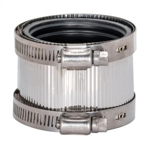 No Hub Coupling Flexible Rubber Clamp Stainless Steel Plumbing Pipe