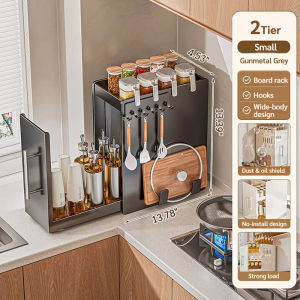 Iron Art Narrow Kitchen Spice Rack and Miscellaneous Storage Rack Multi-Layer Storage Cabinet Pull-Out