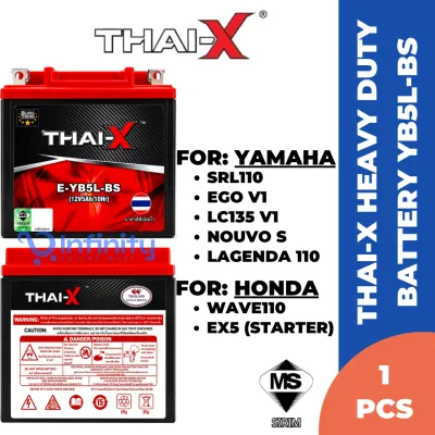 THAI-X YB5L Motorcycle Battery/ Bateri Motor Sirim For Lc135 V1/ Ex5/ Wave110/ Kriss 100 Starter/ Modenas