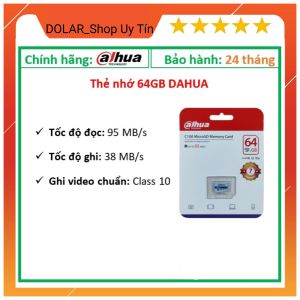 Thẻ nhớ Dahua 64Gb chính hãng chuyên dụng cho camera camera hành trình các thiết bị hỗ trợ thẻ nhớ gắn ngoài - Lưu trữ dữ liệu an toàn và hiệu quả