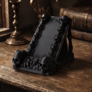 WILD Creative Skull Phone Holder Dark Style Multi-Purpose Gothic Phone Stand Novelty Black  Ornament Halloween