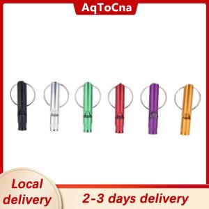 [COD] AqToCna Ship within 24 hours Metal Whistle Pendant With Keychain For Survival Emergency Mini Size Whistles