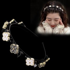 Băng Đô Ngọc Trai Băng Đô Bện Cho Nữ Băng Đô Trang Điểm Tóc Mái Cố Định Phụ Kiện Tóc Thời Trang Cho Bé Gái