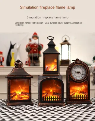 American LED fireplace lamp flame lamp desktop hanging window crafts decorative stove ornaments