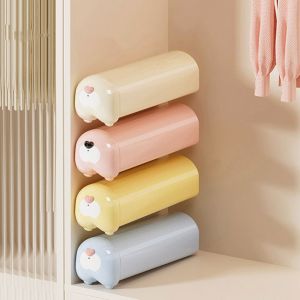 JOTNTP สามารถแยกออกได้ กล่องเก็บถุงเท้าชุดชั้นใน พลาสติก ความจุขนาดใหญ่ ถังเก็บถุงเท้า แบบพกพา ป้องกันฝุ่น กล่องเก็บของแขวนผนัง สำหรับบ้าน