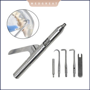 GREATLH-1 Set Dental Automatic Crown Remover Length 155mm with 3 Working Tip Stainless Steel Material Dental Instrument